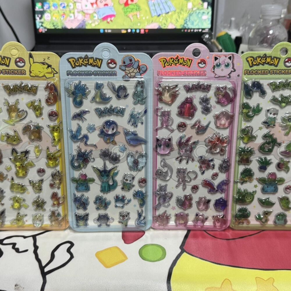 Memo Pad Sticky - 4 adet Pokemon Pikachu Squirtle Jigglypuff