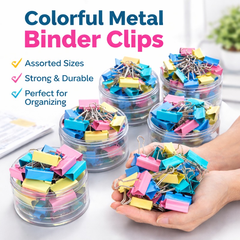 40 Adet/Set Uzun Renkli Metal  - Office Stationery And Supply incelemesi ve fiyatı